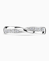 Platinum 0.07ct Diamond Set Ladies Wedding Ring