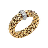 FOPE 18ct Yellow Gold Vendome Flex-It 0.10ct Diamond Ring 55902AX_BB_G_XBX