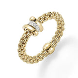 FOPE 18ct Yellow Gold Prima Flex-It 0.10ct Diamond Ring 74408AX_BB_G_GBG