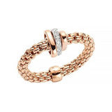 FOPE 18ct Rose And White Gold Prima Flex-It 0.10ct Diamond Ring 74408AX_BB_R_RBR