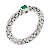 FOPE 18ct White Gold Souls Emerald Ring 09E08AX_B6_B_XBX