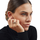 fope gold essentials rings stack of three model shot