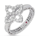 Roberto Coin 18ct White Gold 0.49ct Diamond Princess Ring ARD888RI1497