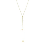 9ct Yellow Gold Teardrop Lariat Necklace GN421