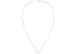 9ct White Gold Adjustable Curb Chain
