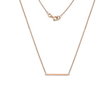 9ct Rose Gold Rectangle Bar Necklace