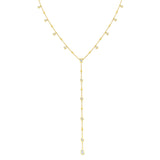 9ct Yellow Gold 0.58ct Mixed Cut Diamond Drop Necklace