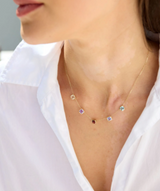 9ct Yellow Gold 2.99ct Mixed Gemstone Necklace