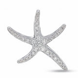 18ct White Gold 0.35ct Diamond Starfish Pendant Only