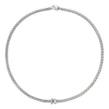 fope 18ct white gold solo 0.29ct diamond necklace