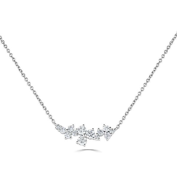 18ct White Gold 0.46ct Scattered Diamond Necklace