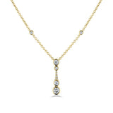 18ct Yellow Gold 0.56ct Diamond Drop Necklace