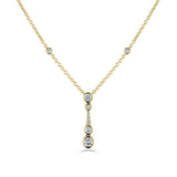 18ct Yellow Gold 0.56ct Diamond Drop Necklace