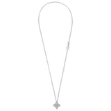 roberto coin 18ct white gold 0.18ct princess flower diamond necklace