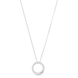 Roberto Coin 18ct White Gold 0.70ct Diamond Love In Verona Circle Necklace ADR888CL2307