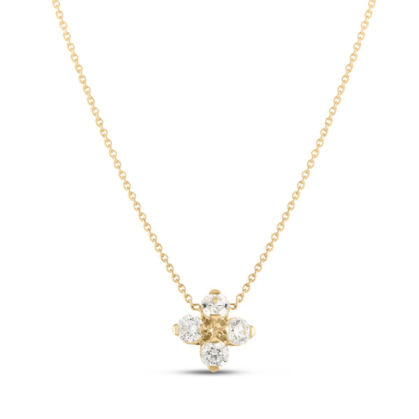 Roberto Coin 18ct Yellow Gold 0.34ct Diamond Love In Verona Necklace ADR888CL2195