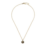 Gucci Interlocking 18ct Yellow Gold Black Onyx And Diamond Necklace YBB78934000100U