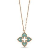 Roberto Coin 18ct Rose Gold And Titanium Venetian Princess 0.06ct Diamond Necklace ADR777CL3403
