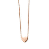 9ct Rose Gold Plain Heart Necklace GN235