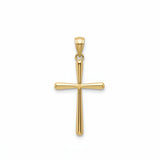 9ct Yellow Gold Tapered Cross Pendant Only GP2358