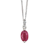 9ct White Gold Ruby and Diamond Pendant Only GP734R
