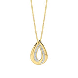 9ct Yellow Gold Diamond Teardrop Pendant Only GP2403
