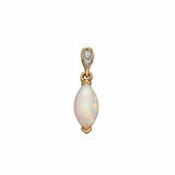 9ct Yellow Gold Opal and Diamond Pendant Only GP2115W