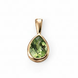 9ct Yellow Gold Peridot Teardrop Pendant Only GP460G