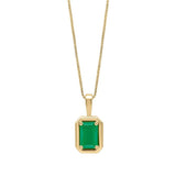 9ct Yellow Gold Emerald Pendant Only GP2372G