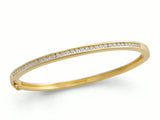 9ct Yellow Gold 1.00ct Diamond Channel Set Bangle