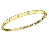 9ct Yellow Gold 0.50ct Diamond Hinged Bangle