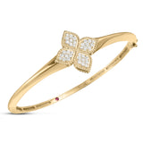 Roberto Coin 18ct Yellow Gold 0.49ct Diamond Princess Flower Bangle ADR777BA3344_02