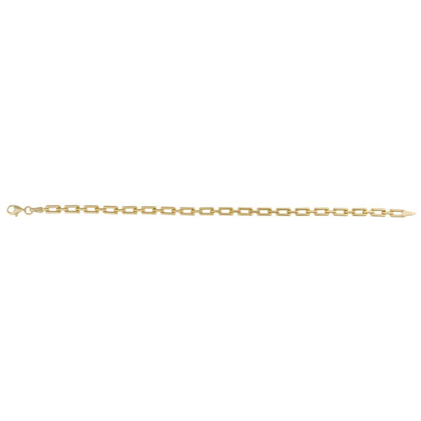9ct yellow gold rectangle link bracelet