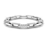 9ct White Gold 1.37ct Diamond Chain Link Bracelet
