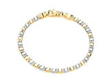 9ct Yellow And White Gold Link Bracelet