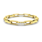 9ct Yellow Gold 1.26ct Diamond Chain Link Bracelet