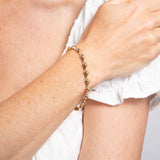 9ct Yellow Gold Teardrop Tennis Bracelet GB533