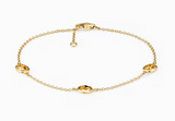 Gucci Interlocking 18ct Yellow Gold Station Bracelet YBA874214001