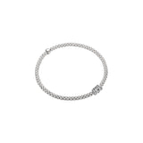fope 18ct white gold prima flex'it 0.07ct diamond bracelet