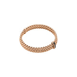 fope 18ct rose gold panorama flex'it 0.70ct black diamond bracelet