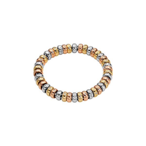 fope 18ct white, rose and yellow gold solo flex'it 0.52ct diamond bracelet