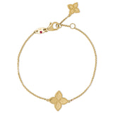 roberto coin 18ct yellow gold princess flower bracelet