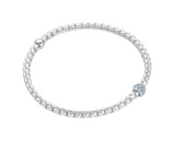FOPE 18ct White Gold Eka Flex-It 0.24ct Sapphire Bracelet 73301BX_P2_B_XBX