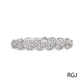 The Cascade Platinum 9.00ct Pear And Round Brilliant Cut Diamond Bracelet