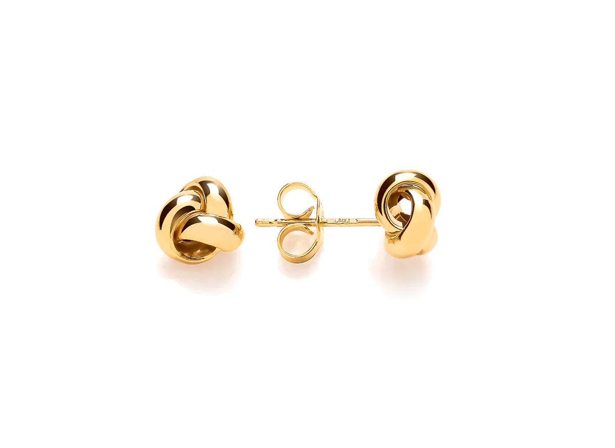 9ct Yellow Gold Knot Stud Earrings1