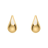 9ct Yellow Gold Teardrop Stud Earrings GE2470