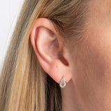 9ct Yellow Gold Diamond Teardrop Stud Earrings GE2534