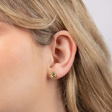 9ct Yellow Gold Peridot Teardrop Stud Earrings GE489G