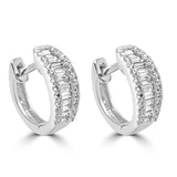18ct White Gold 0.57ct Diamond Hoop Earrings