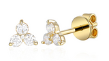 18ct Yellow Gold 0.25ct Diamond Cluster Stud Earrings